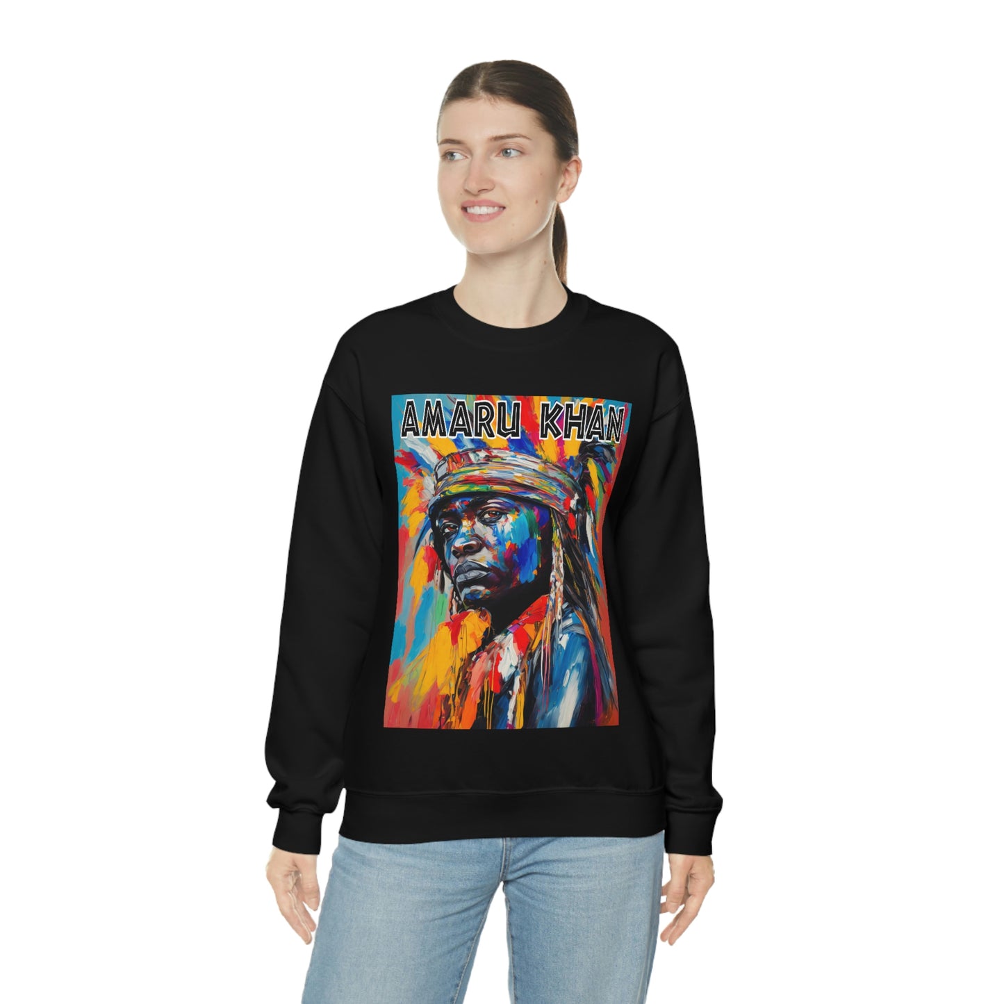 Amaru Khan Indigenous 1st Nation Niijii Heavy Blend Crewneck Sweatshirt