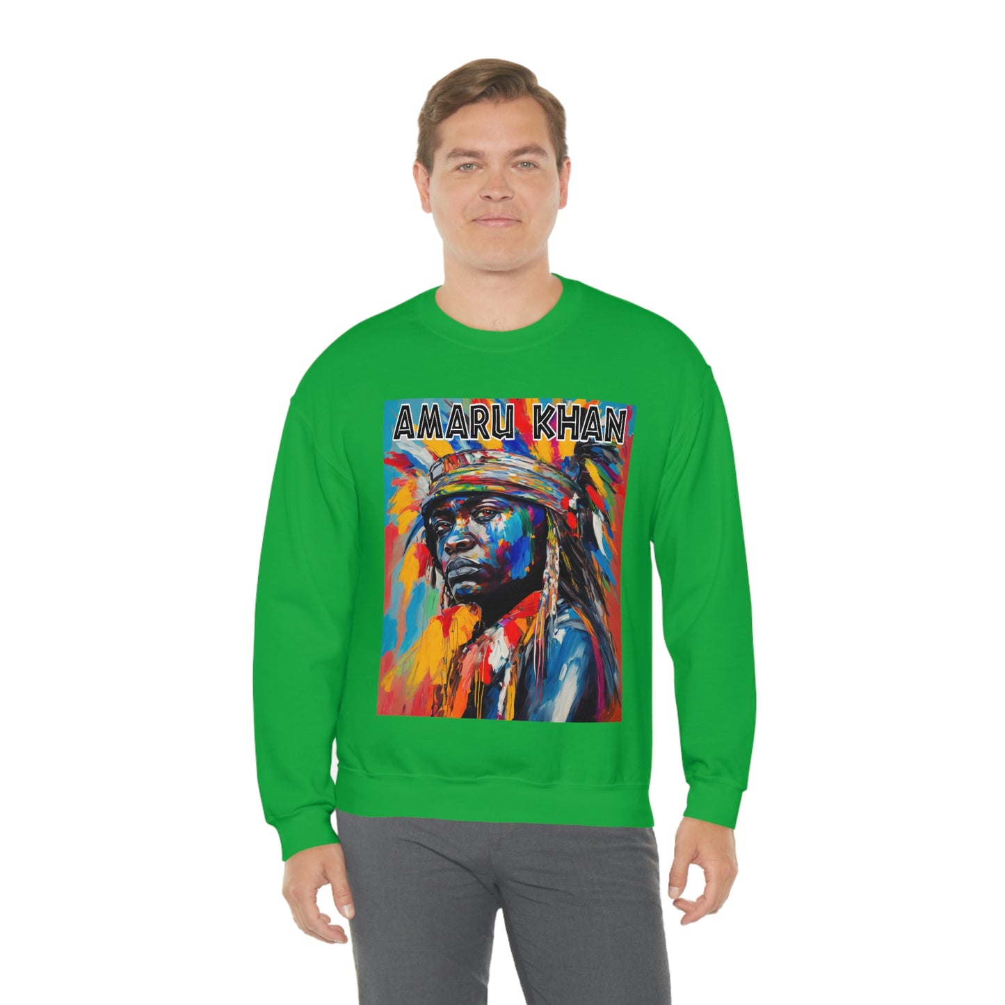 Amaru Khan Indigenous 1st Nation Niijii Heavy Blend Crewneck Sweatshirt