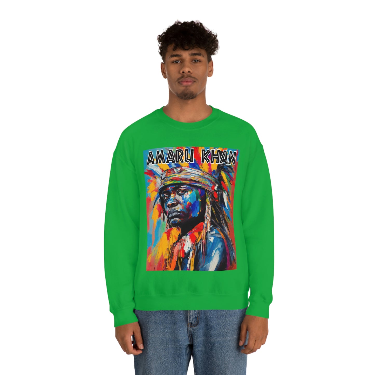 Amaru Khan Indigenous 1st Nation Niijii Heavy Blend Crewneck Sweatshirt