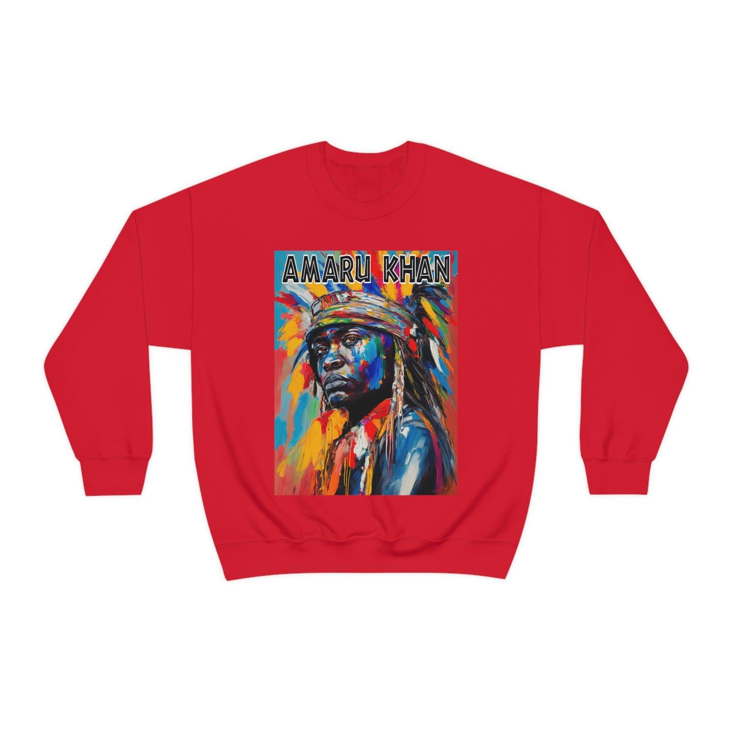 Amaru Khan Indigenous 1st Nation Niijii Heavy Blend Crewneck Sweatshirt