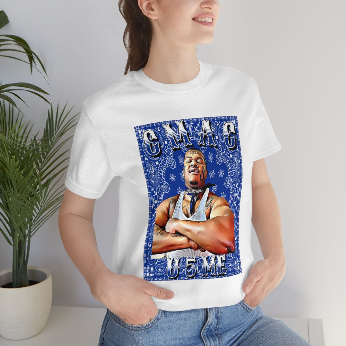 C Mac U 5 Me Crip Mac C Mac Da Loc 55 Crip Short Sleeve Tee