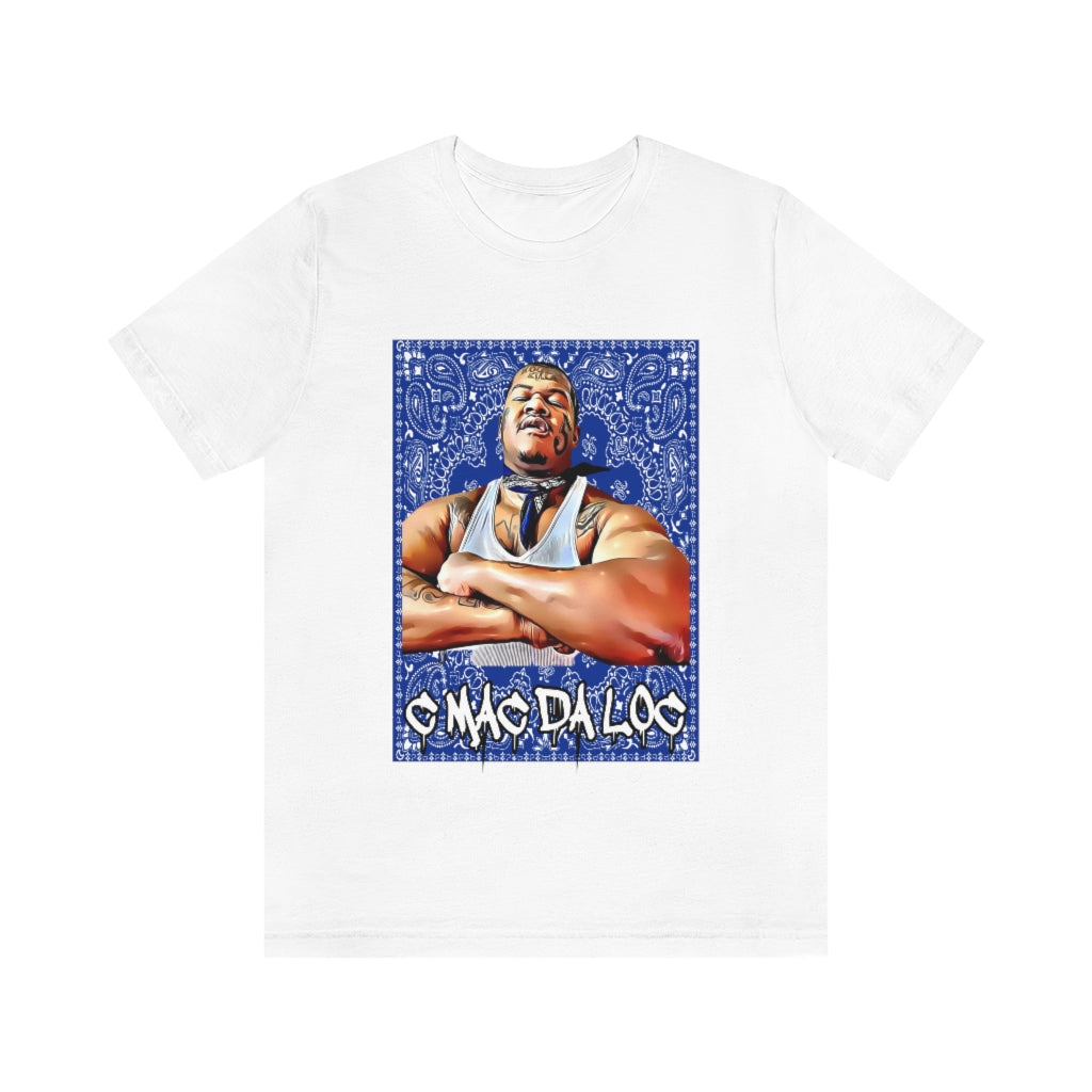 C Mac Da Loc Blue Bandana 55 Crip Short Sleeve Tee