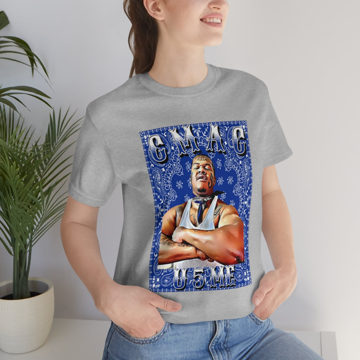 C Mac U 5 Me Crip Mac C Mac Da Loc 55 Crip Short Sleeve Tee