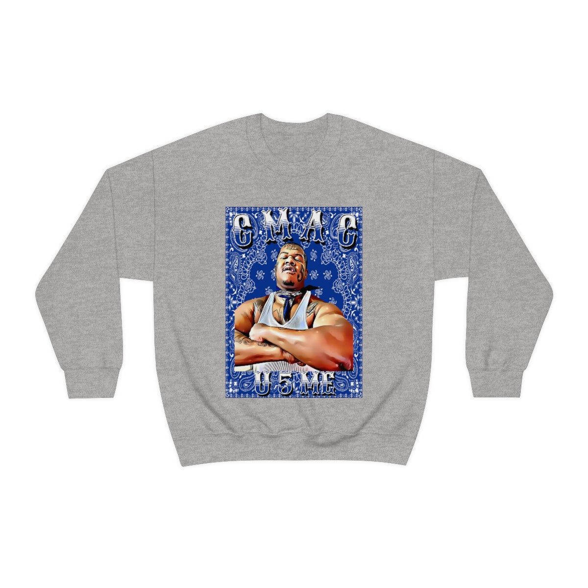 C Mac U 5 Me Crip Mac C Mac Da Loc 55 Crip Heavy Blend Crewneck Sweatshirt