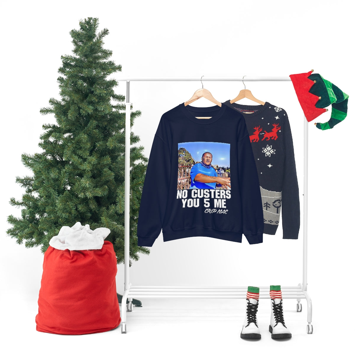 Crip Mac C Mac No Custers You 5 Me Heavy Blend™ Crewneck Sweatshirt