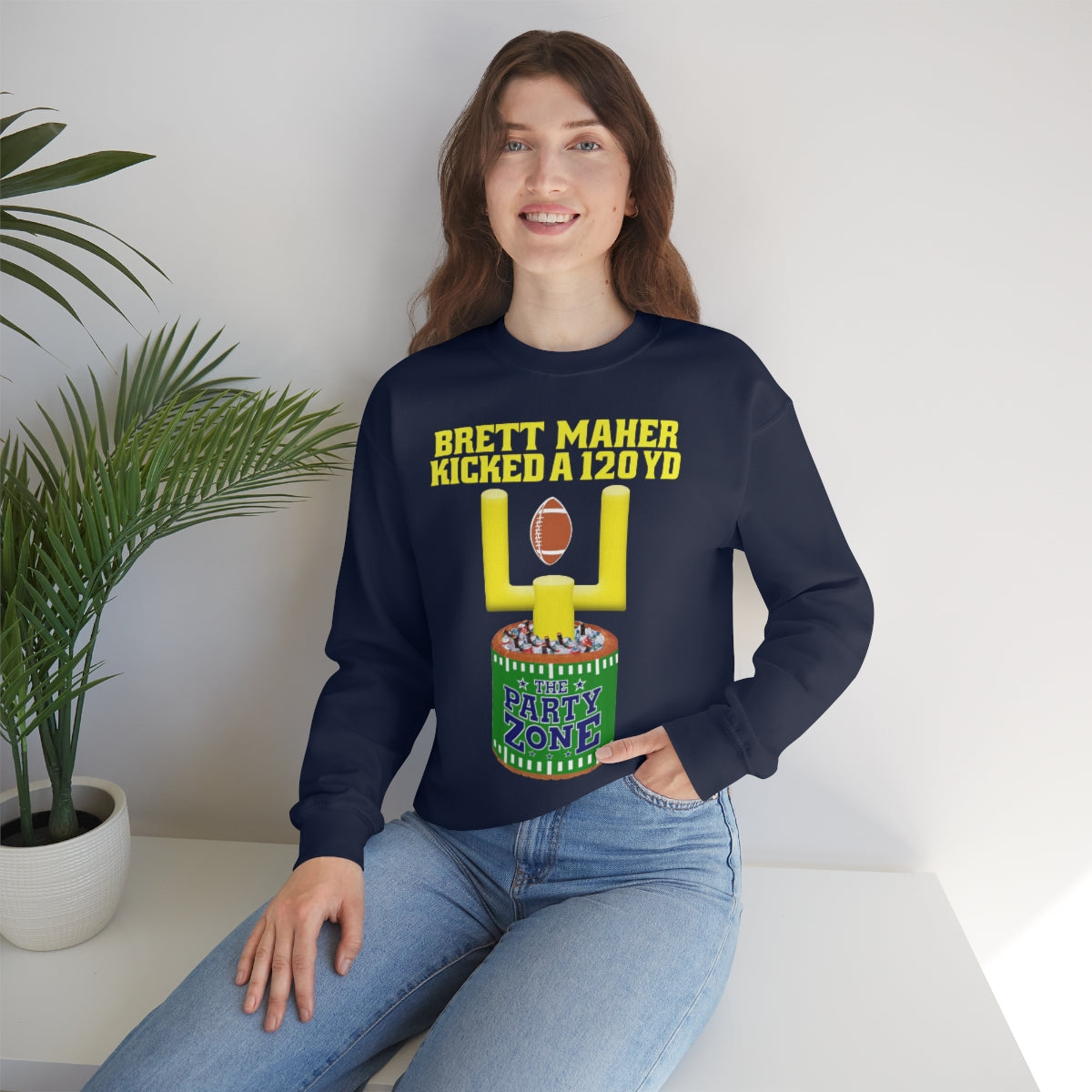 Brett Maher Kicked A 120Yard Field Goal 2 60 Yard Kicks Heavy Blend™ Crewneck Sweatshirt