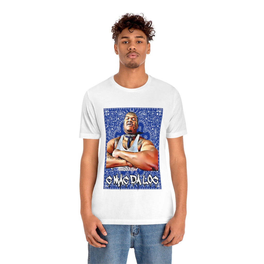 C Mac Da Loc Blue Bandana 55 Crip Short Sleeve Tee