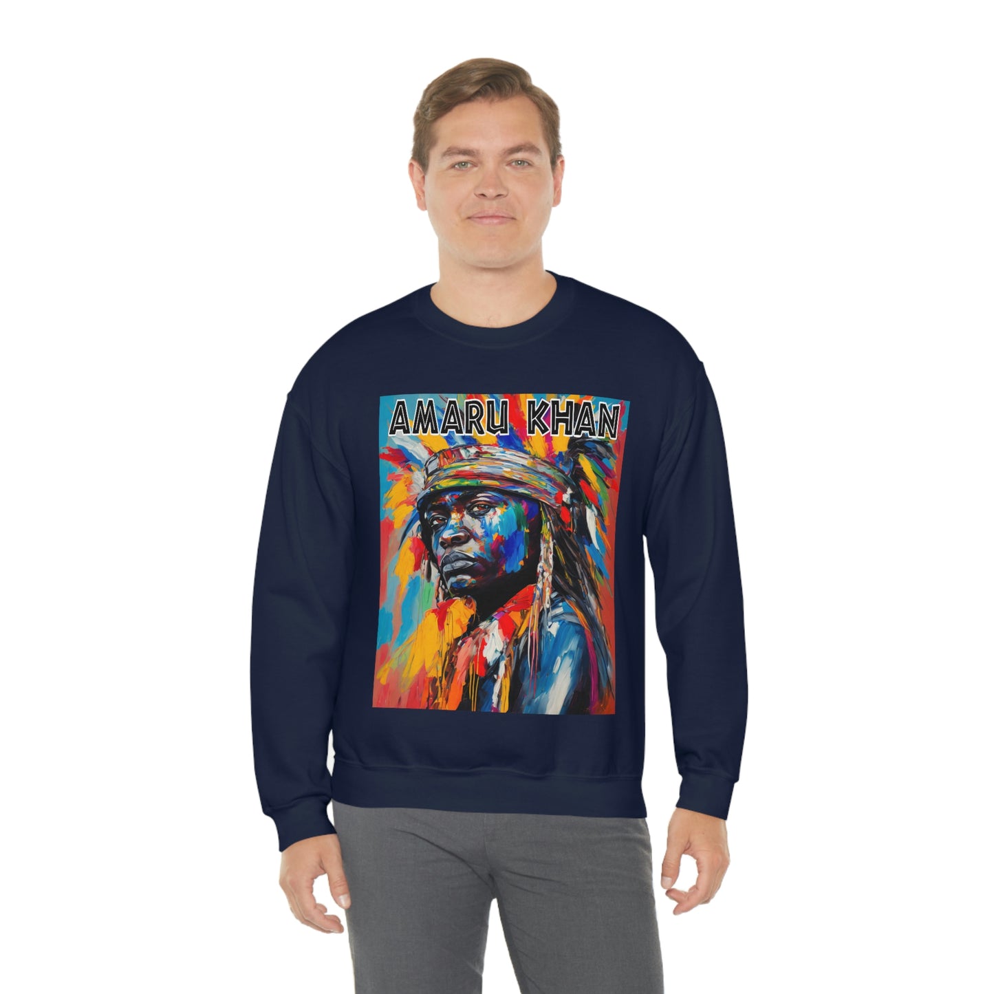 Amaru Khan Indigenous 1st Nation Niijii Heavy Blend Crewneck Sweatshirt