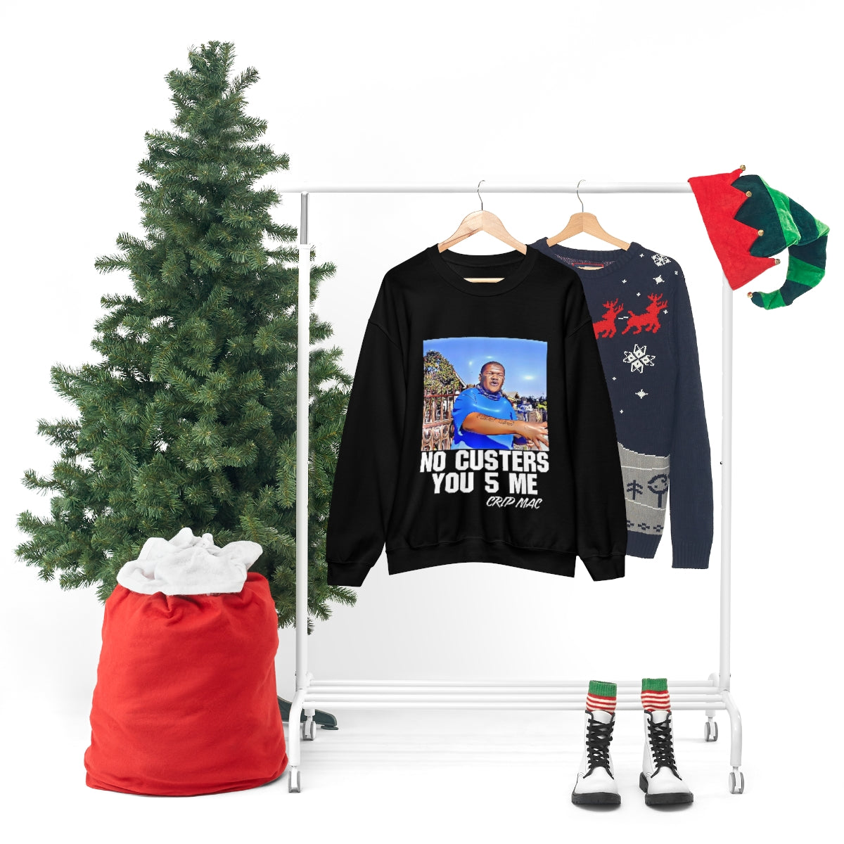 Crip Mac C Mac No Custers You 5 Me Heavy Blend™ Crewneck Sweatshirt