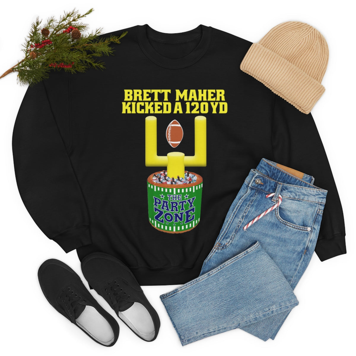 Brett Maher Kicked A 120Yard Field Goal 2 60 Yard Kicks Heavy Blend™ Crewneck Sweatshirt