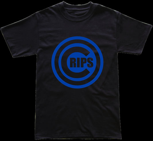 Crip Logo (Blue) T Shirt Handmade Custom New!!