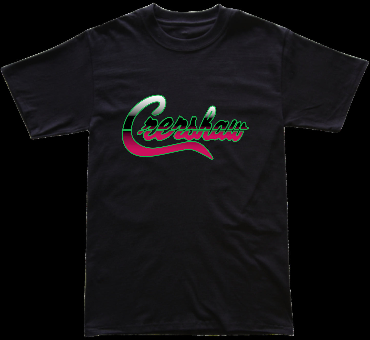 Limited crenshaw black, magenta, black and green split gradient custom!!!