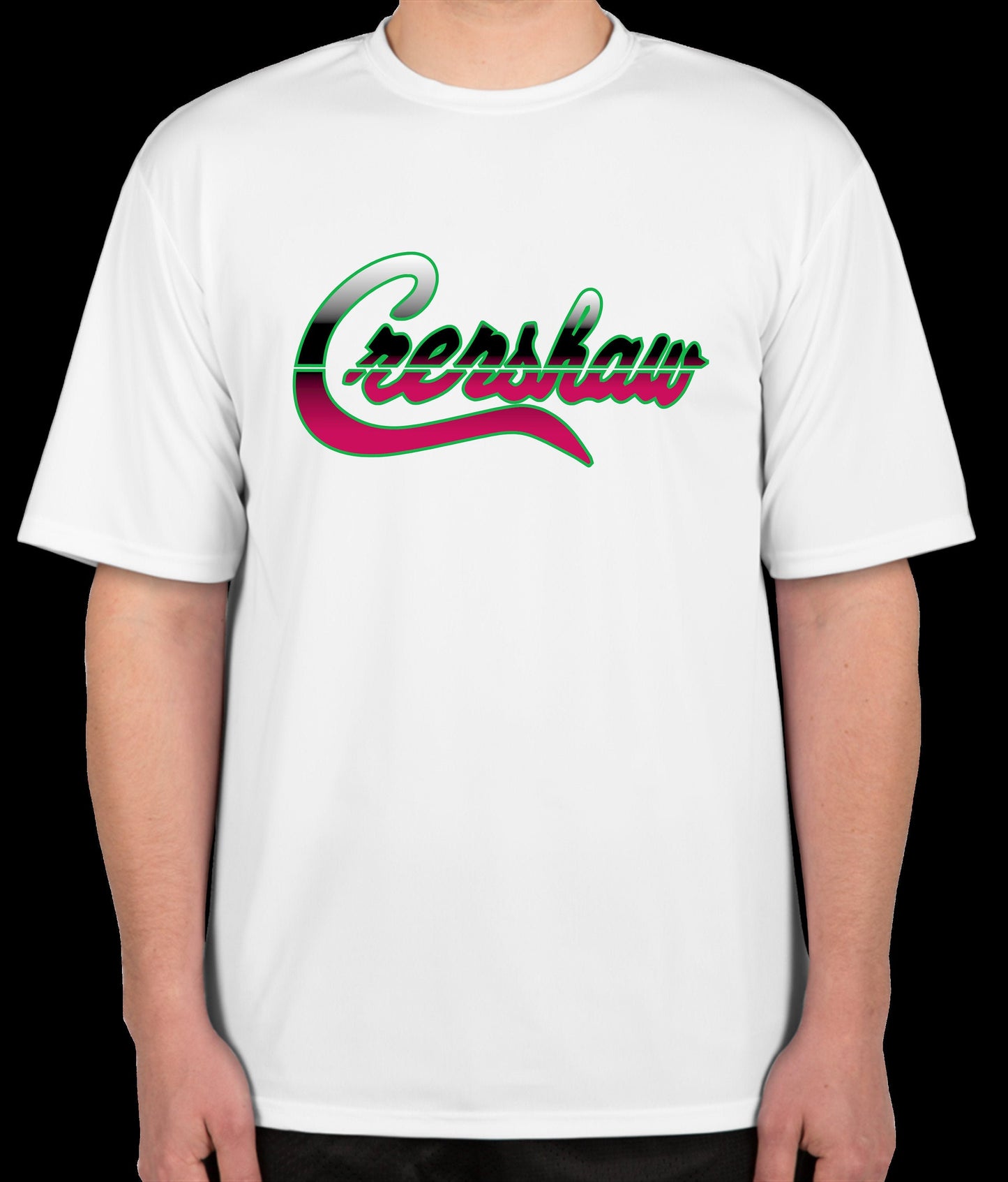 Limited crenshaw black, magenta, black and green split gradient custom!!!
