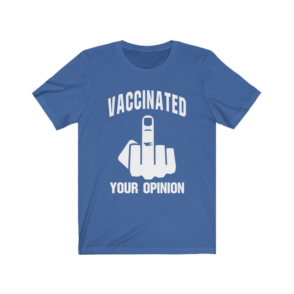 Vaccinated F**k Your Opinion Red Graphic Short Sleeve Tee