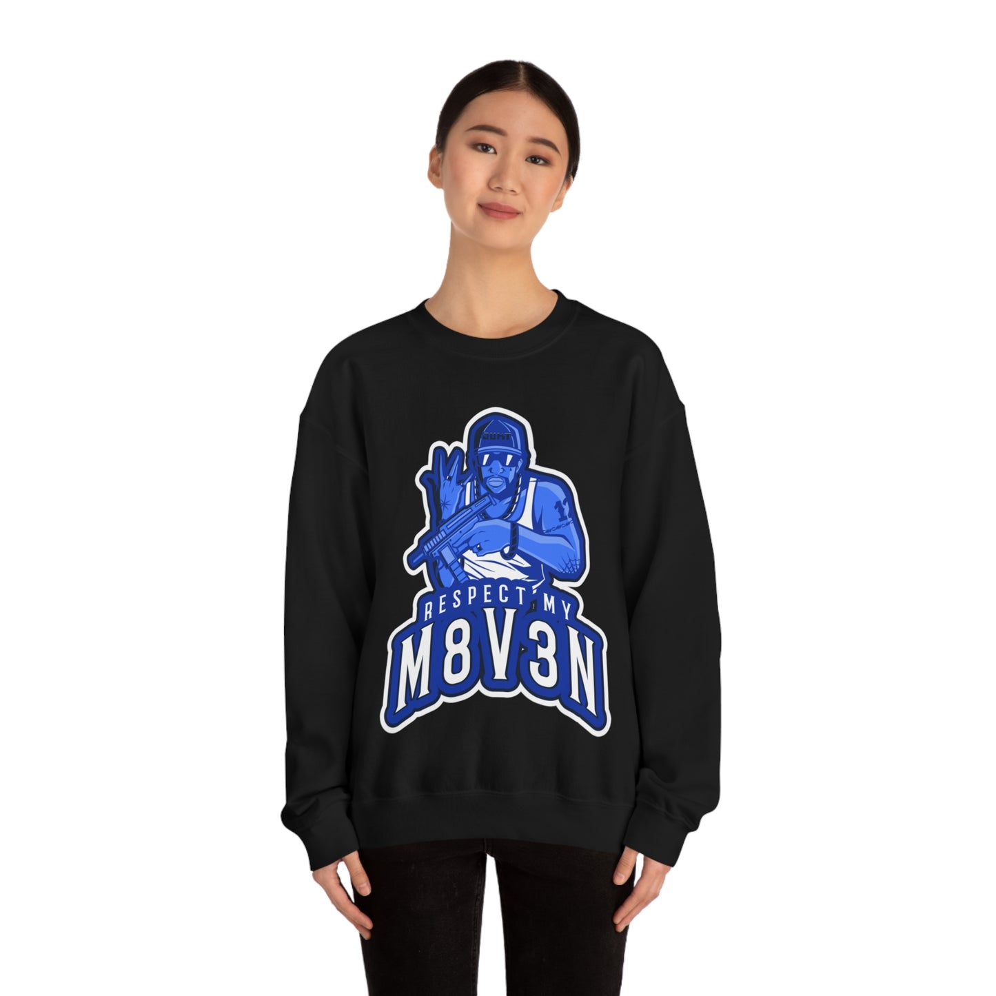 Respect My M8v3n Gansta Crip Heavy Blend™ Crewneck Sweatshirt