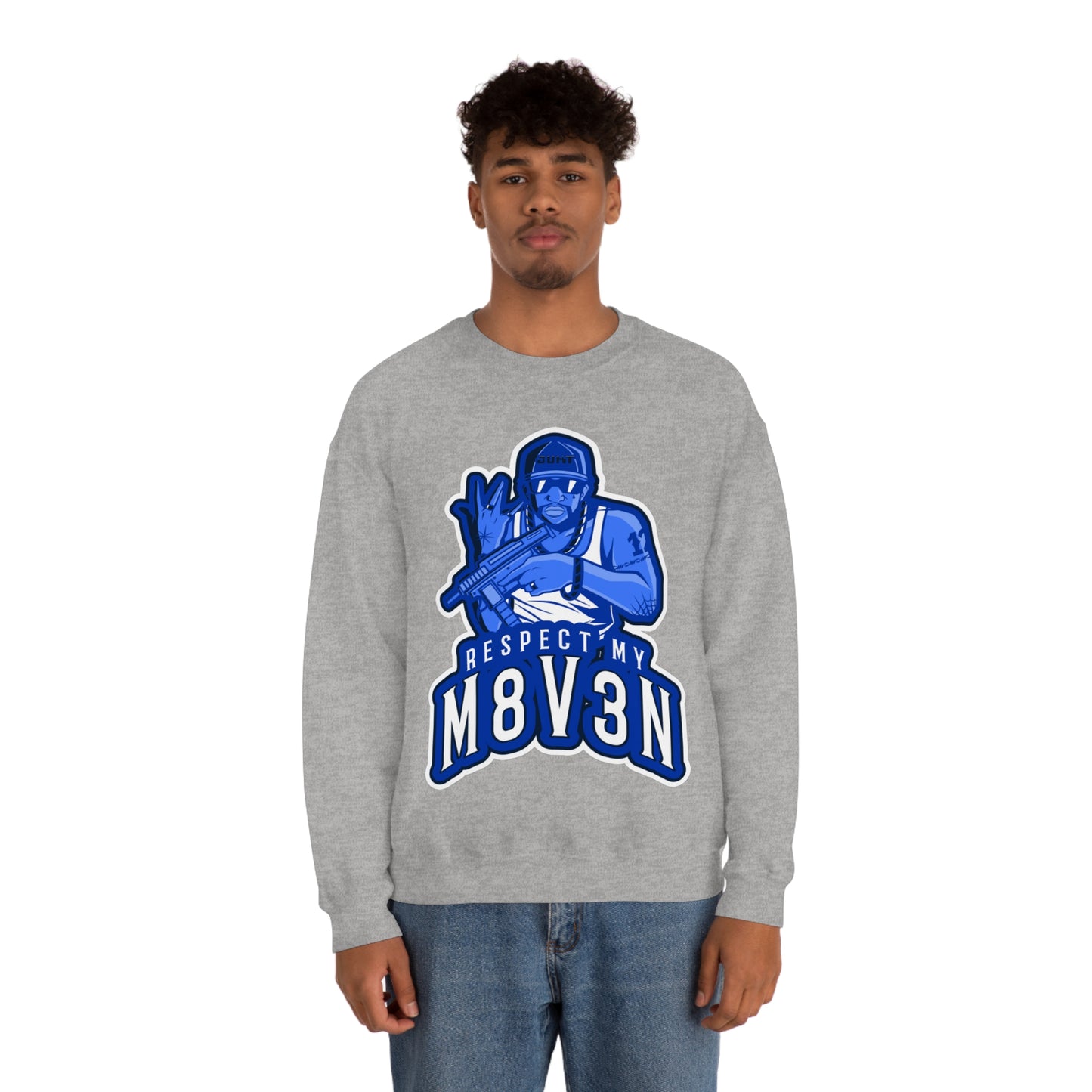 Respect My M8v3n Gansta Crip Heavy Blend™ Crewneck Sweatshirt