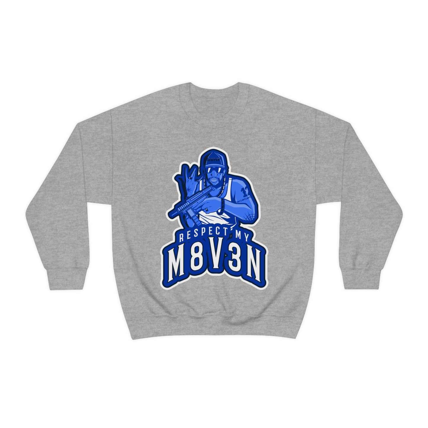 Respect My M8v3n Gansta Crip Heavy Blend™ Crewneck Sweatshirt