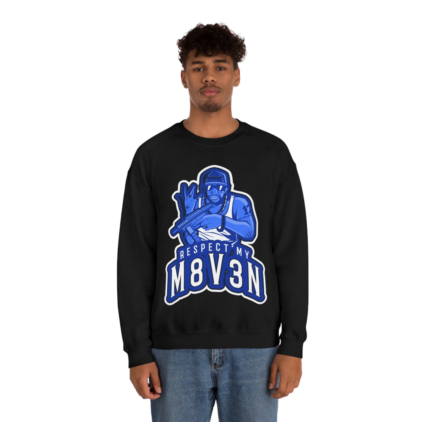 Respect My M8v3n Gansta Crip Heavy Blend™ Crewneck Sweatshirt