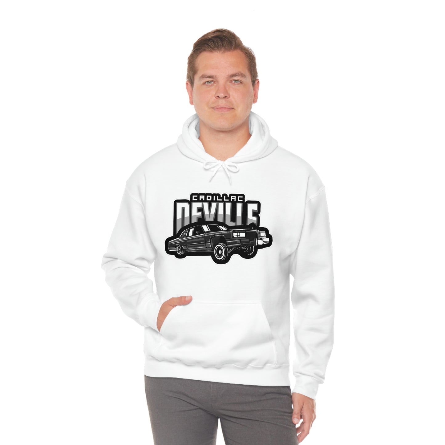 Cadillac Sedan Deville Lowrider Cali Cruise Lifestyle Heavy Blend Hooded Sweatshirt