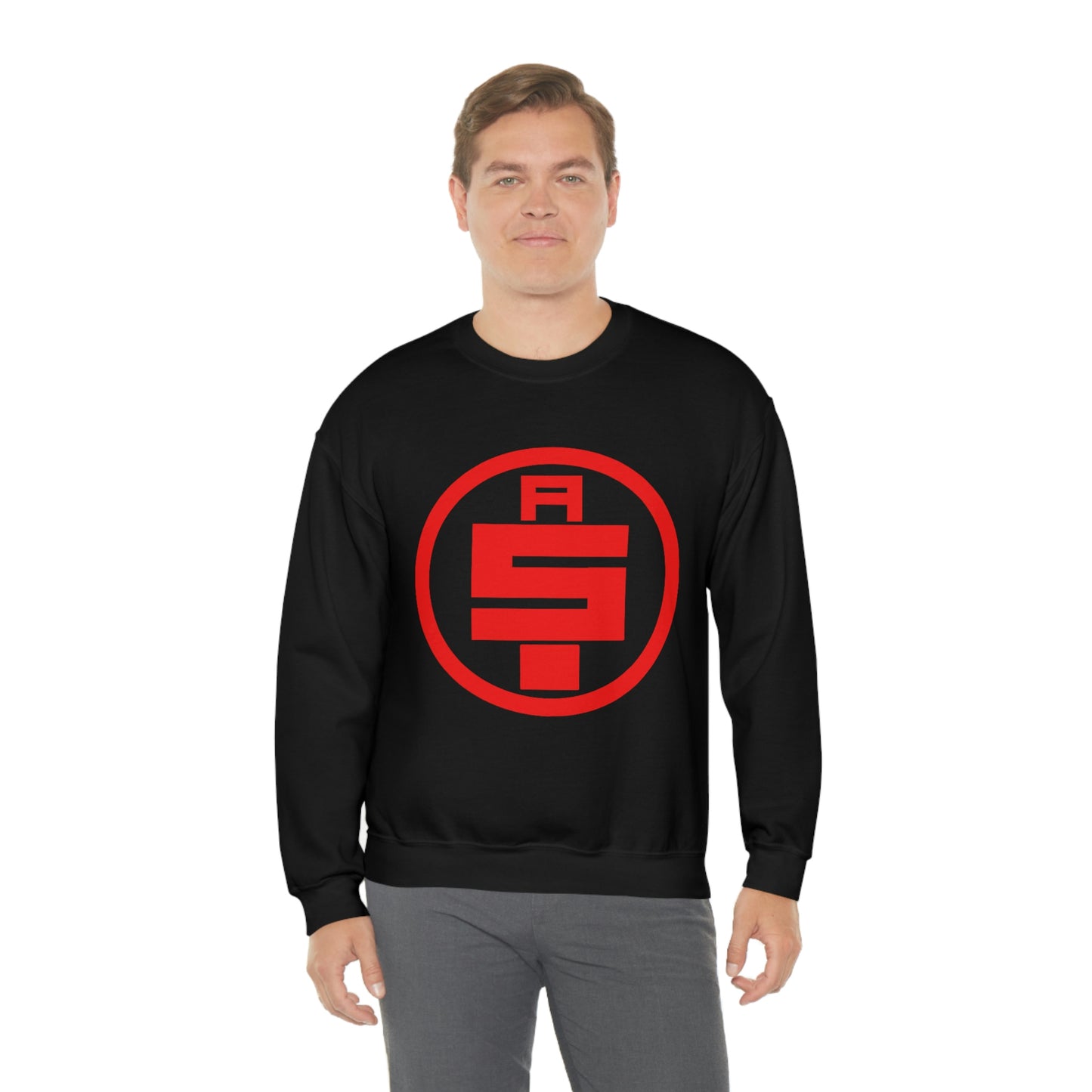 All Money In Black/Red White/Red Heavy Blend™ Crewneck Sweatshirt