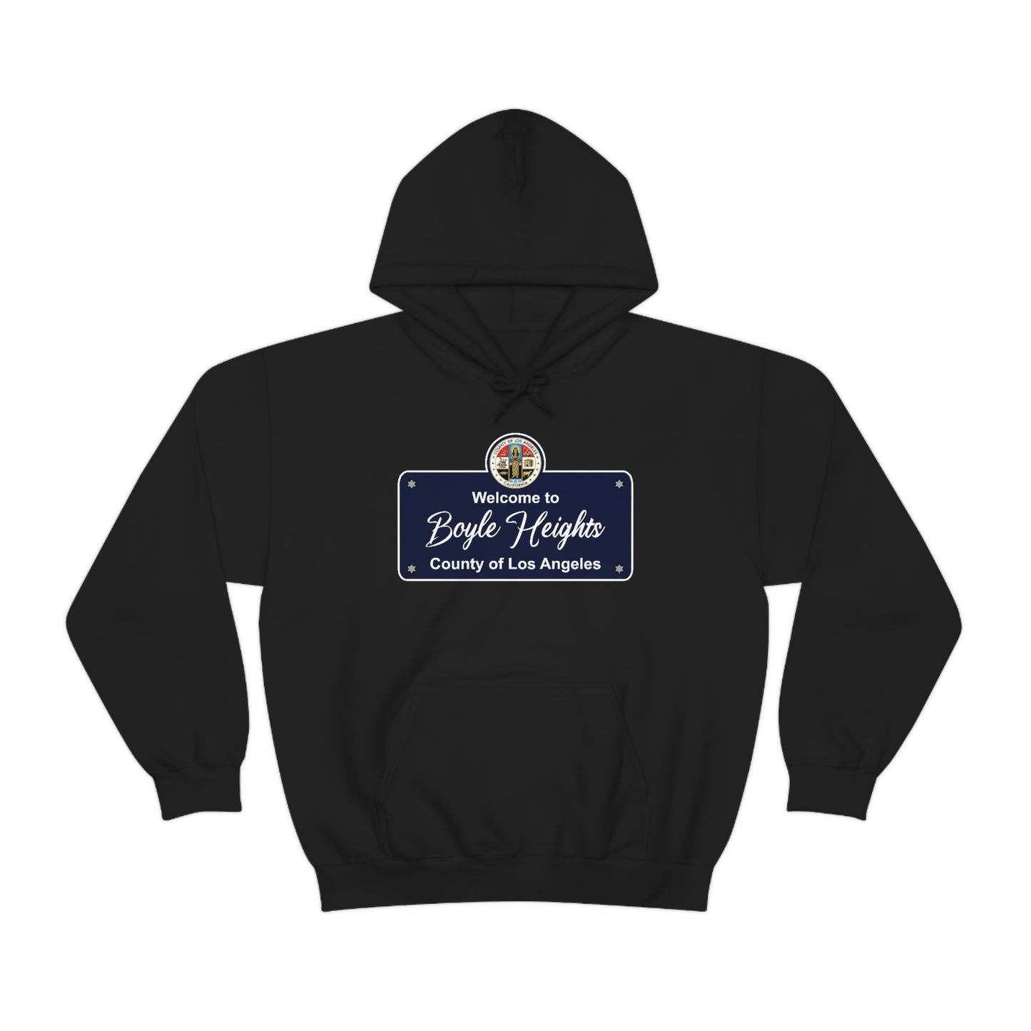 Boyle Heights Los Angeles County Seal Hoodie Blend Hooded Sweatshirt