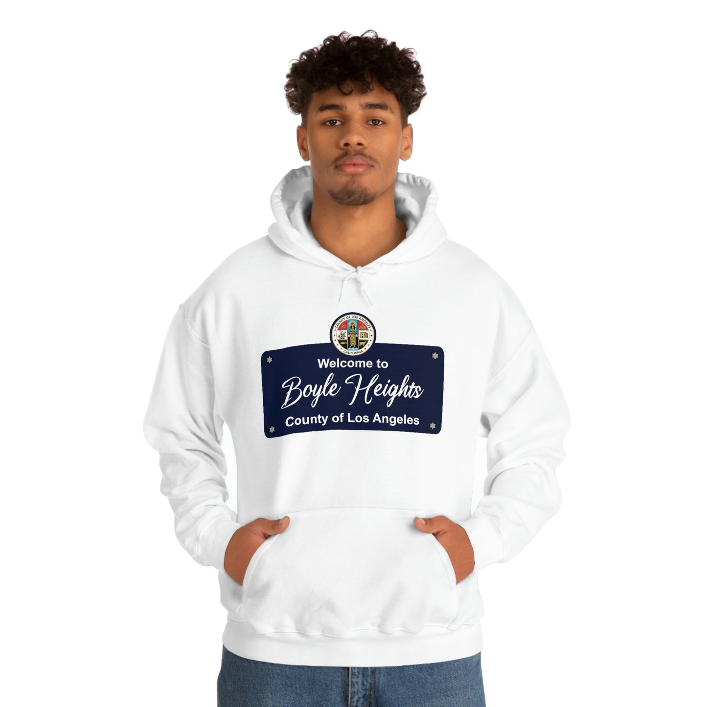 Boyle Heights Los Angeles County Seal Hoodie Blend Hooded Sweatshirt