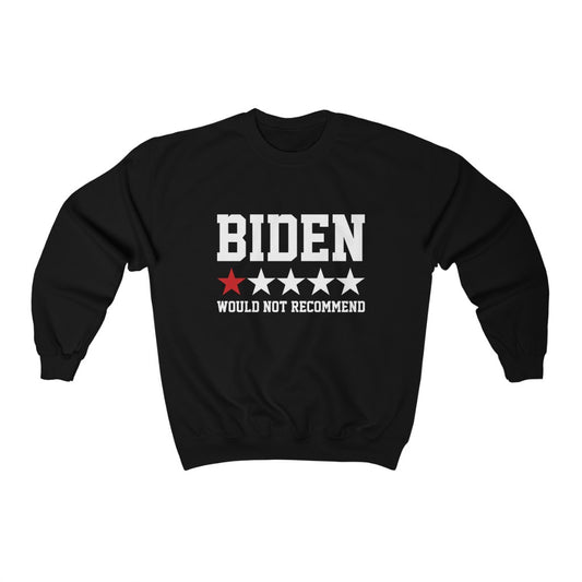 Biden Would Not Recommend 1 Star Heavy Blend Crewneck Sweatshirt