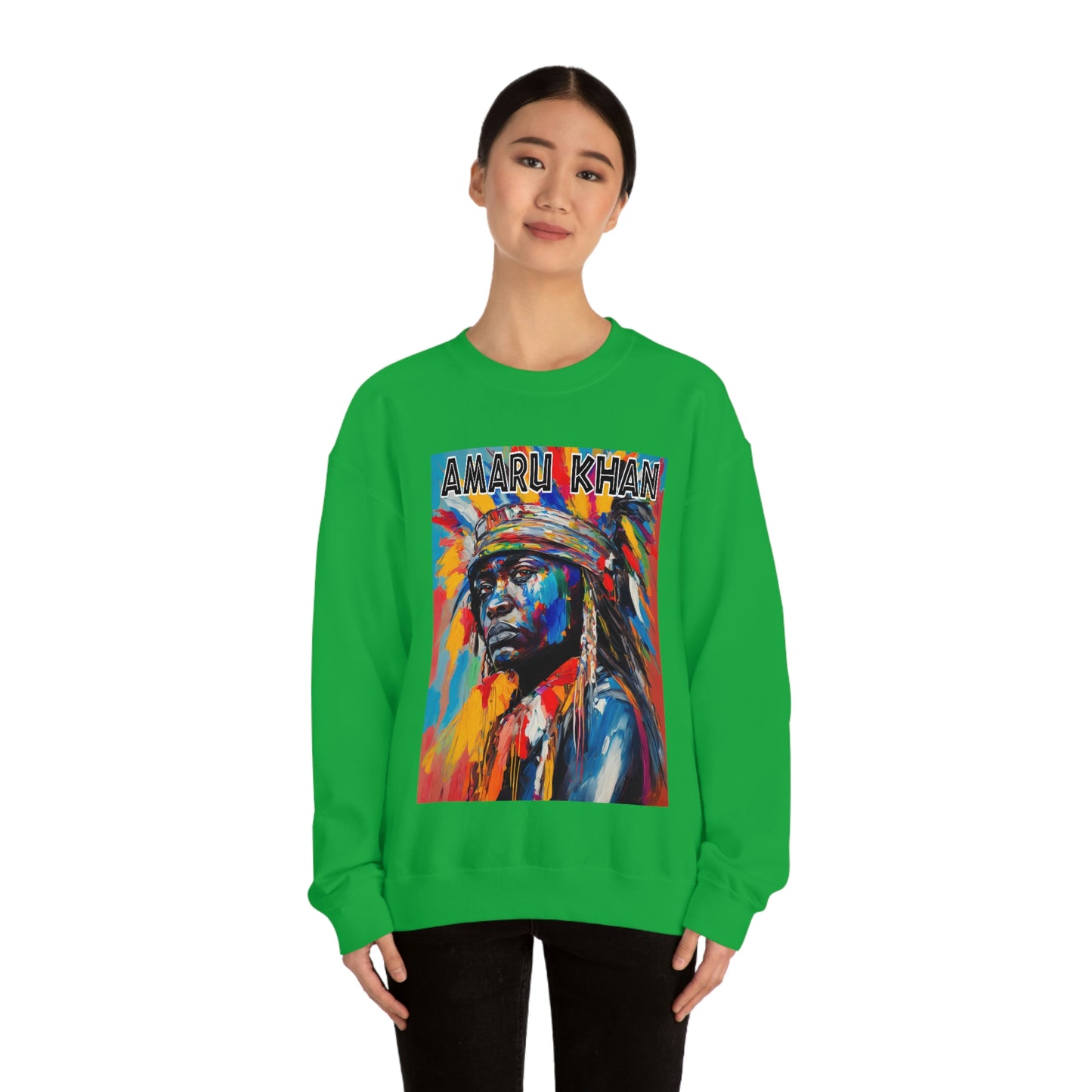 Amaru Khan Indigenous 1st Nation Niijii Heavy Blend Crewneck Sweatshirt