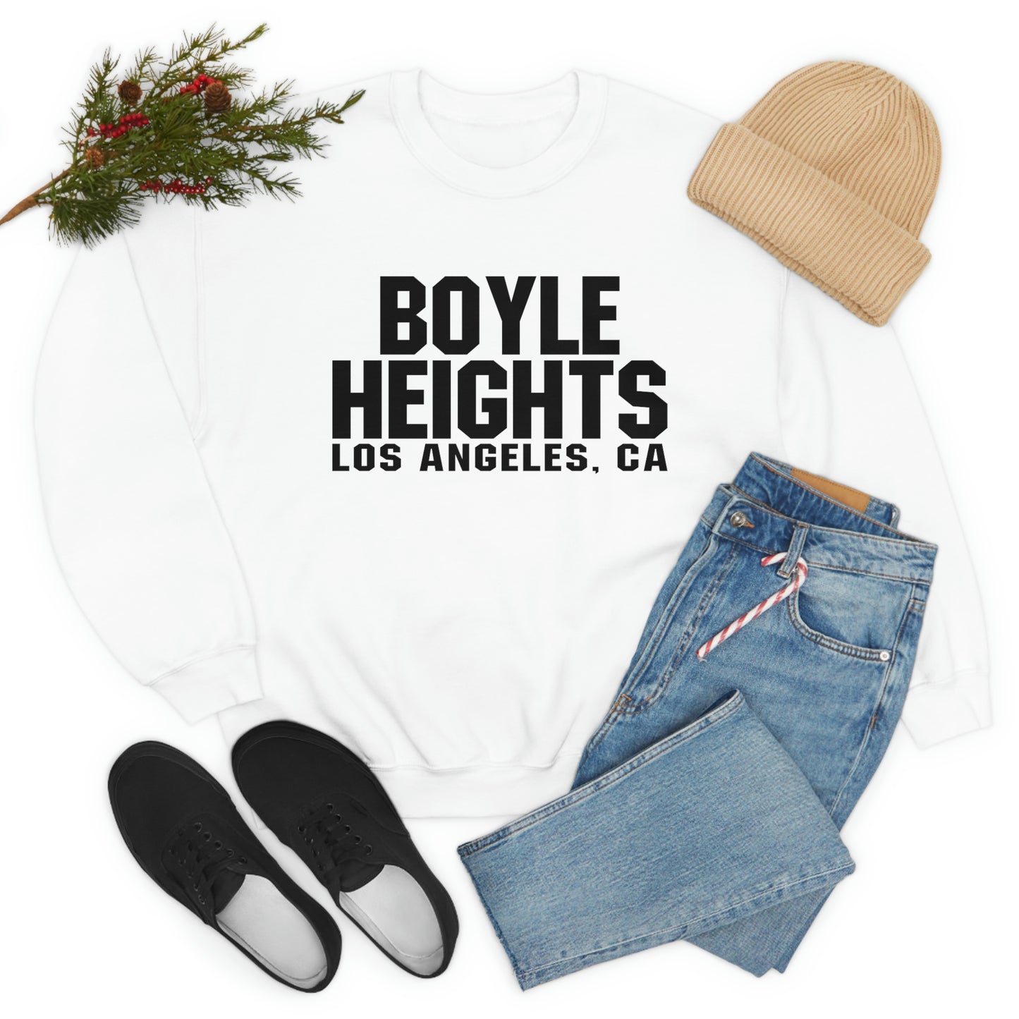 Boyle Heights Sweatshirt East Los East LA Unisex Heavy Blend Crewneck Sweatshirt