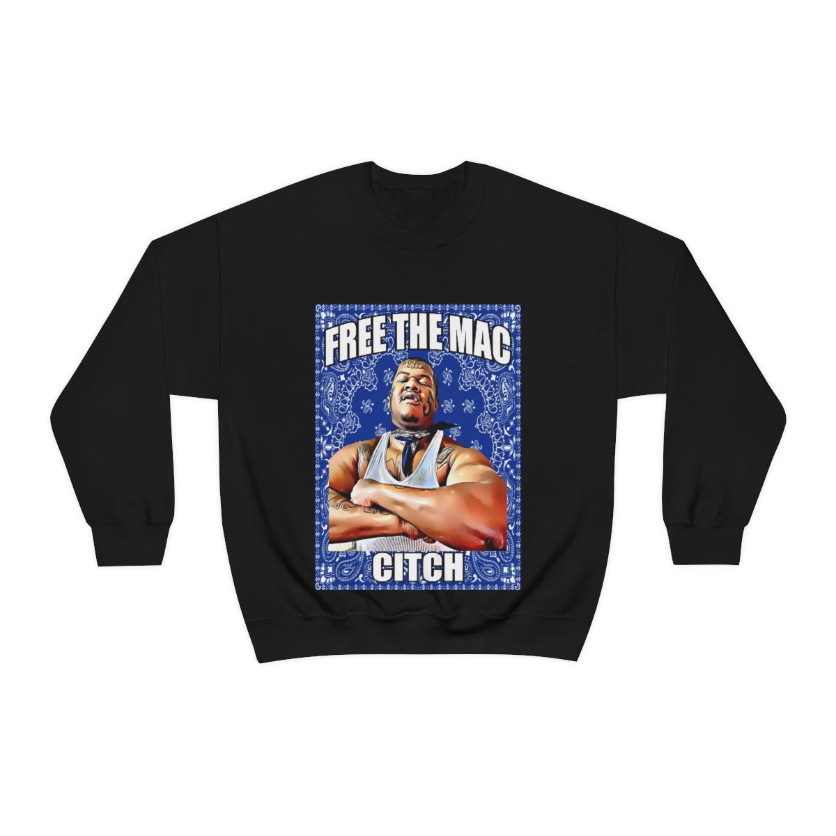 Free The Mac Citch C Mac Da Loc Crip Mac 55 Crip Heavy Blend Crewneck Sweatshirt