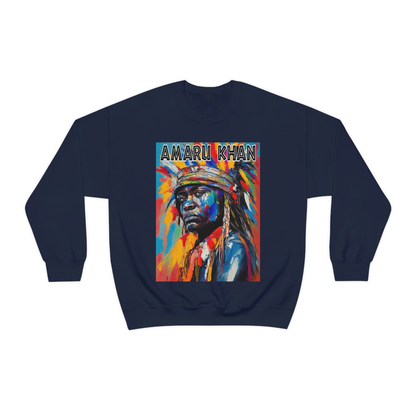 Amaru Khan Indigenous 1st Nation Niijii Heavy Blend Crewneck Sweatshirt