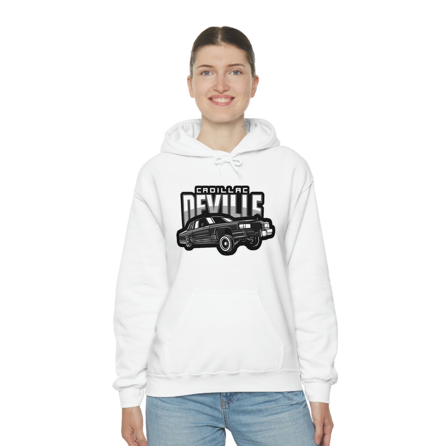 Cadillac Sedan Deville Lowrider Cali Cruise Lifestyle Heavy Blend Hooded Sweatshirt