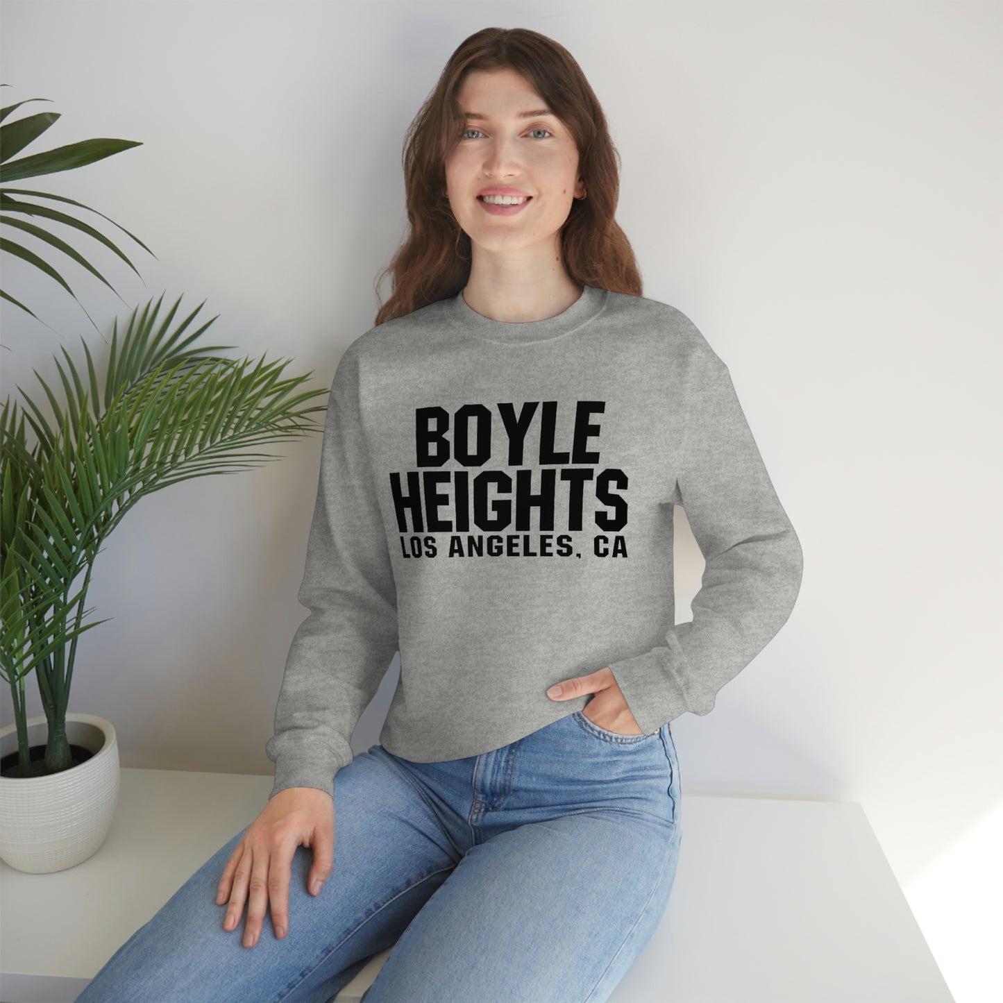 Boyle Heights Sweatshirt East Los East LA Unisex Heavy Blend Crewneck Sweatshirt