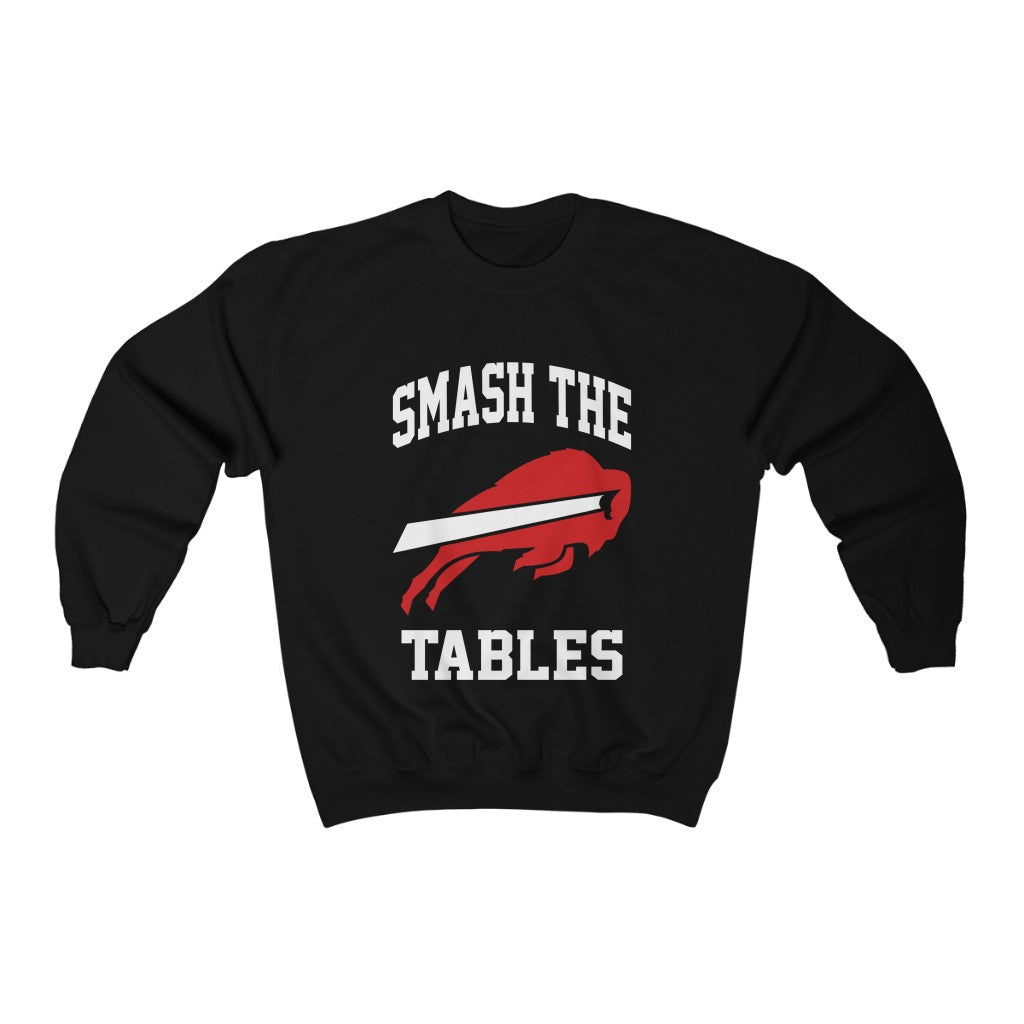 Smash The Tables Bills Mafia Funny Heavy Blend Crewneck Sweatshirt