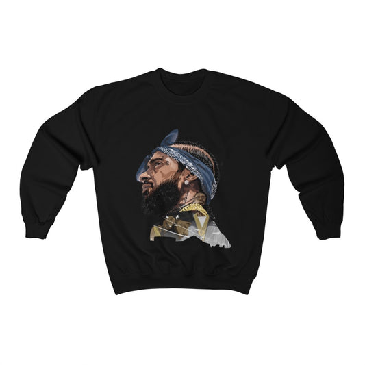 King Nipsey Nipsey Hussle Blue Bandana Heavy Blend Crewneck Sweatshirt