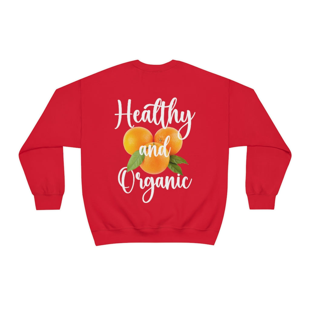 Larry June Organic Market Healthy And Organic Heavy Blend Crewneck Sweatshirt