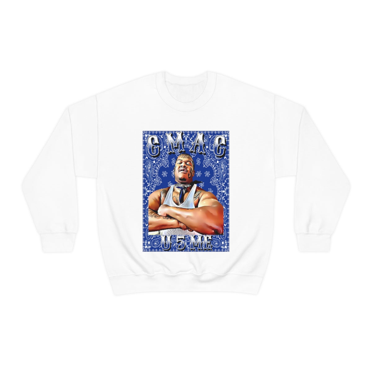 C Mac U 5 Me Crip Mac C Mac Da Loc 55 Crip Heavy Blend Crewneck Sweatshirt