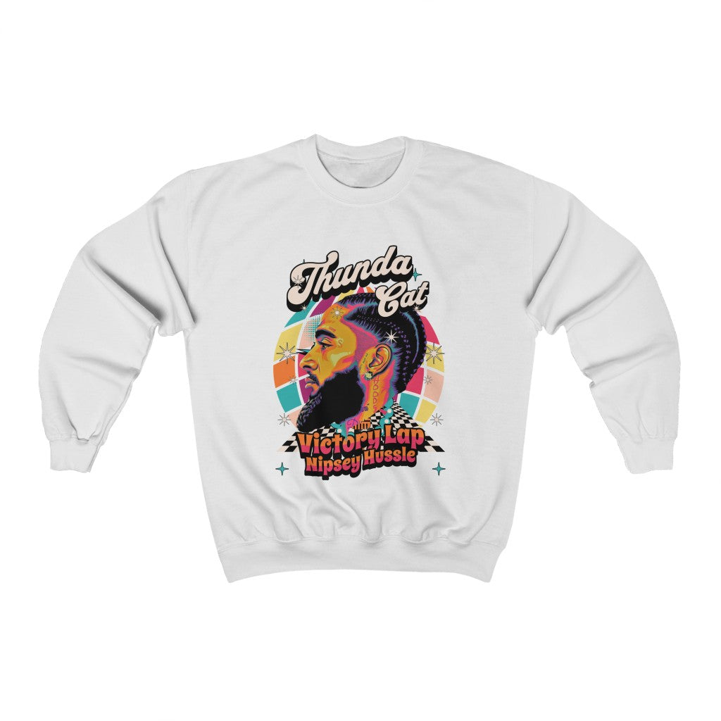 Thunda Cat Nipsey Hussle Victory Lap Heavy Blend Crewneck Sweatshirt