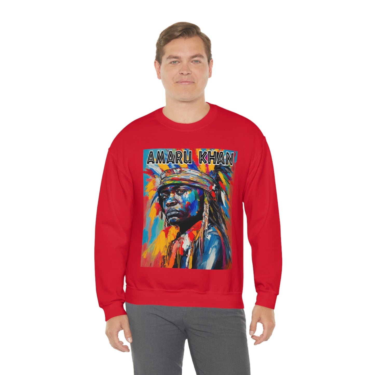 Amaru Khan Indigenous 1st Nation Niijii Heavy Blend Crewneck Sweatshirt