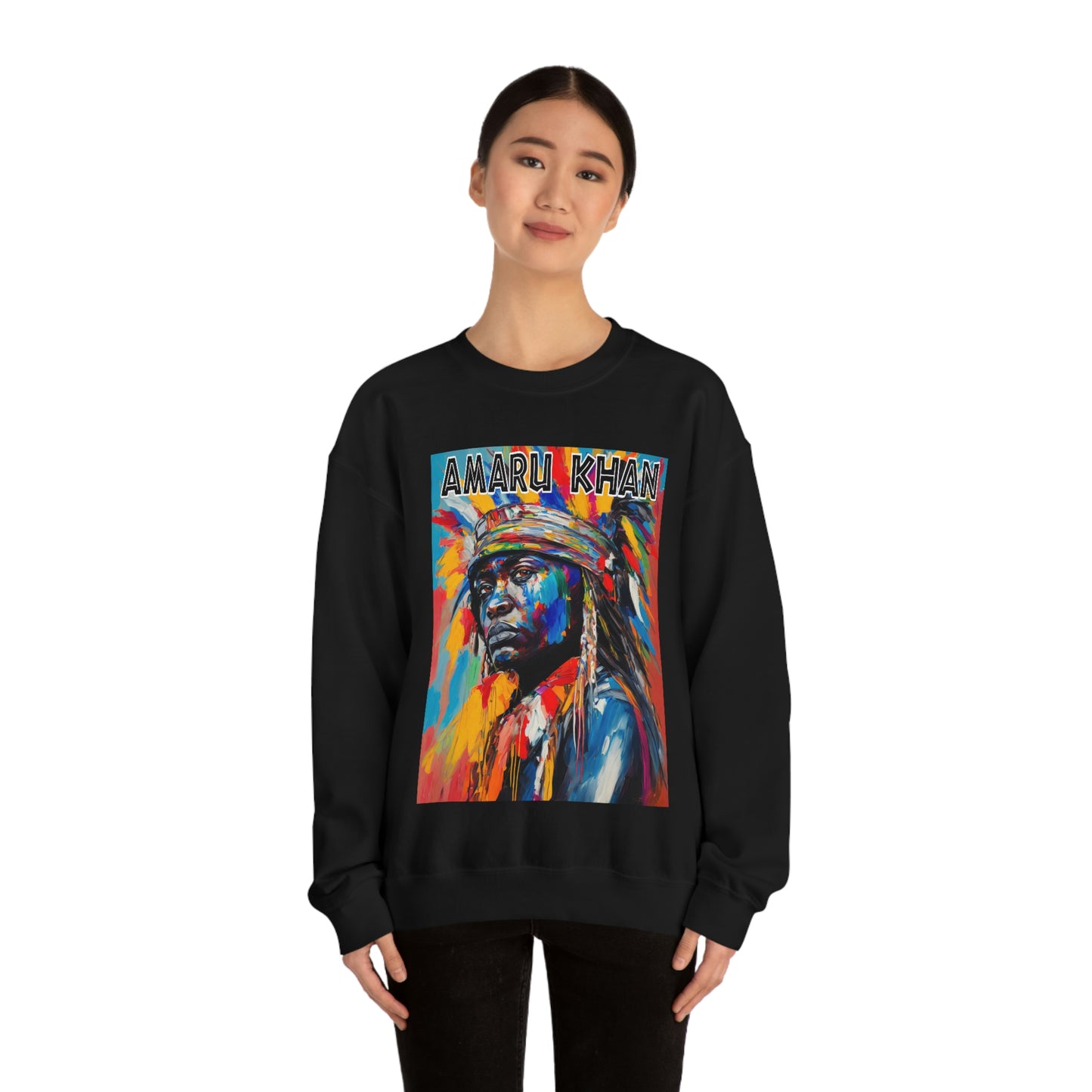 Amaru Khan Indigenous 1st Nation Niijii Heavy Blend Crewneck Sweatshirt