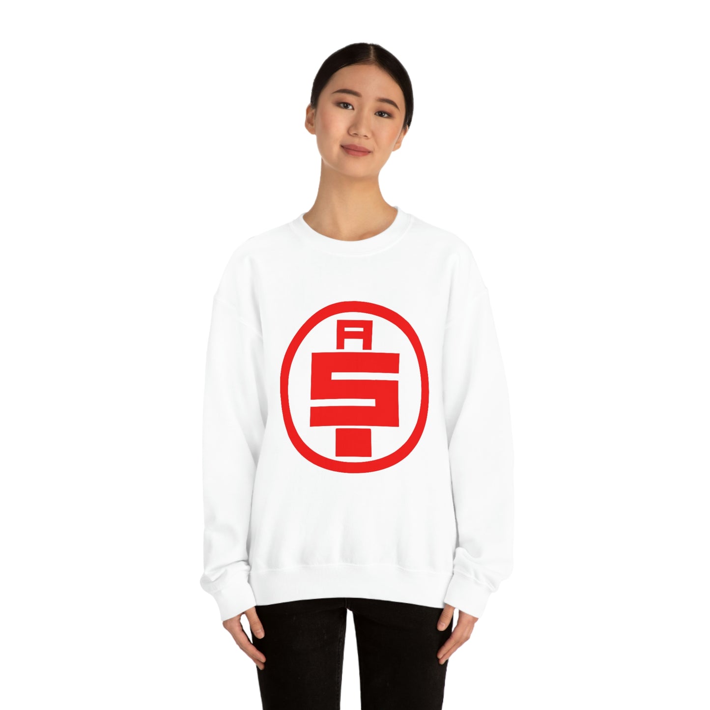 All Money In Black/Red White/Red Heavy Blend™ Crewneck Sweatshirt