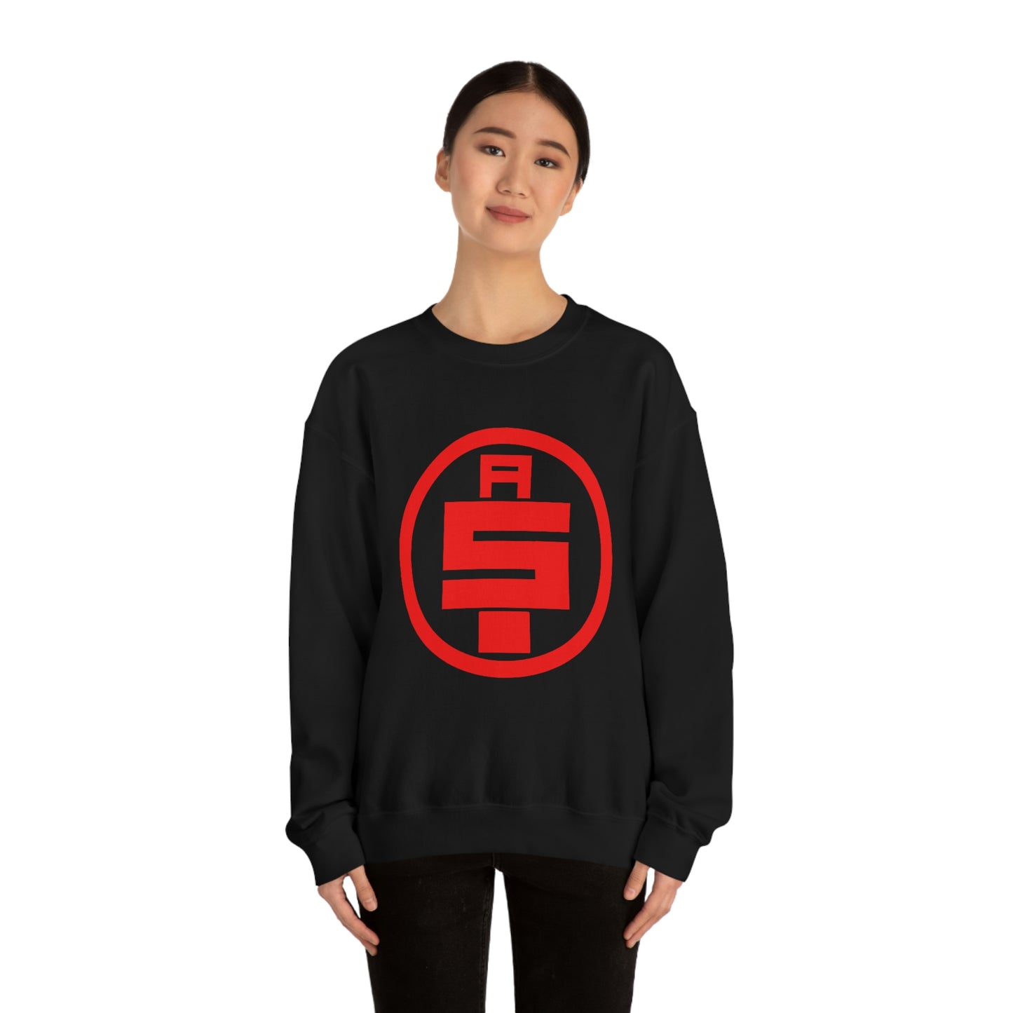 All Money In Black/Red White/Red Heavy Blend™ Crewneck Sweatshirt