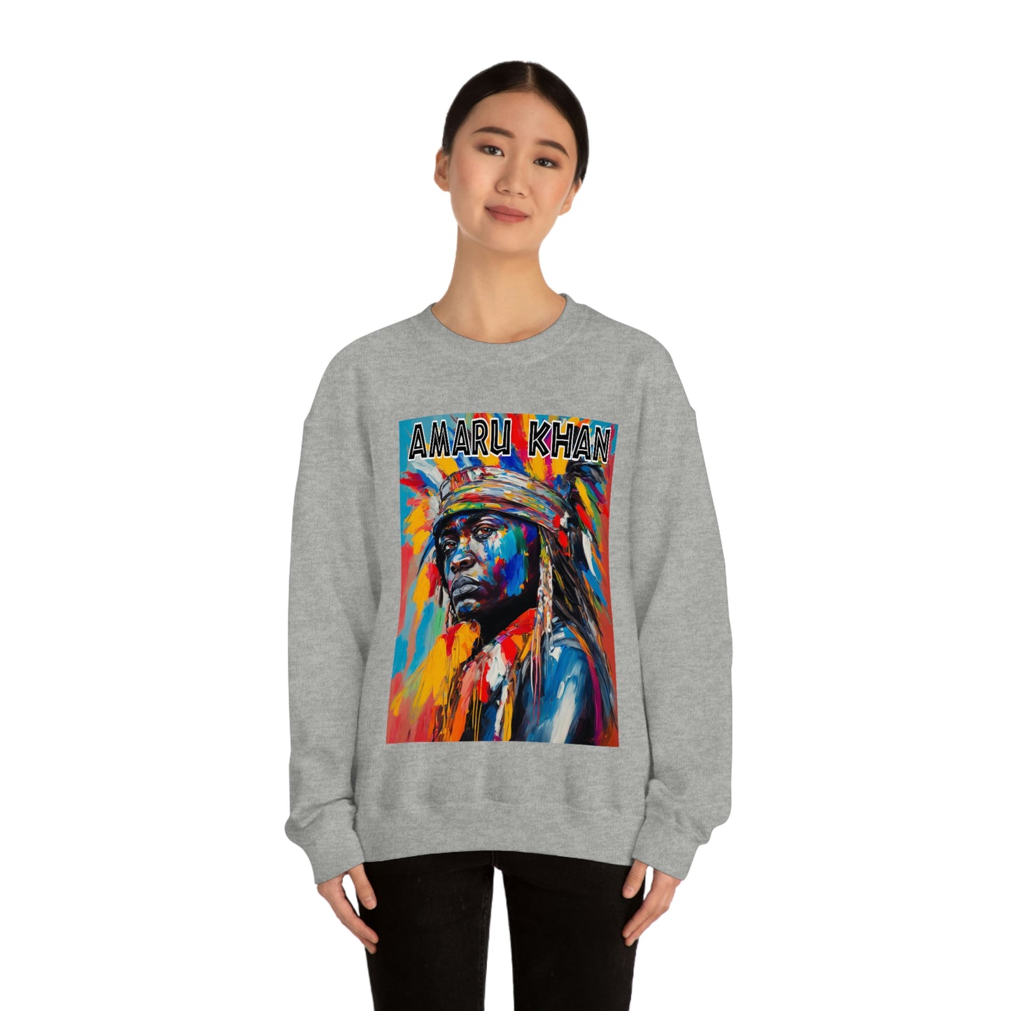 Amaru Khan Indigenous 1st Nation Niijii Heavy Blend Crewneck Sweatshirt