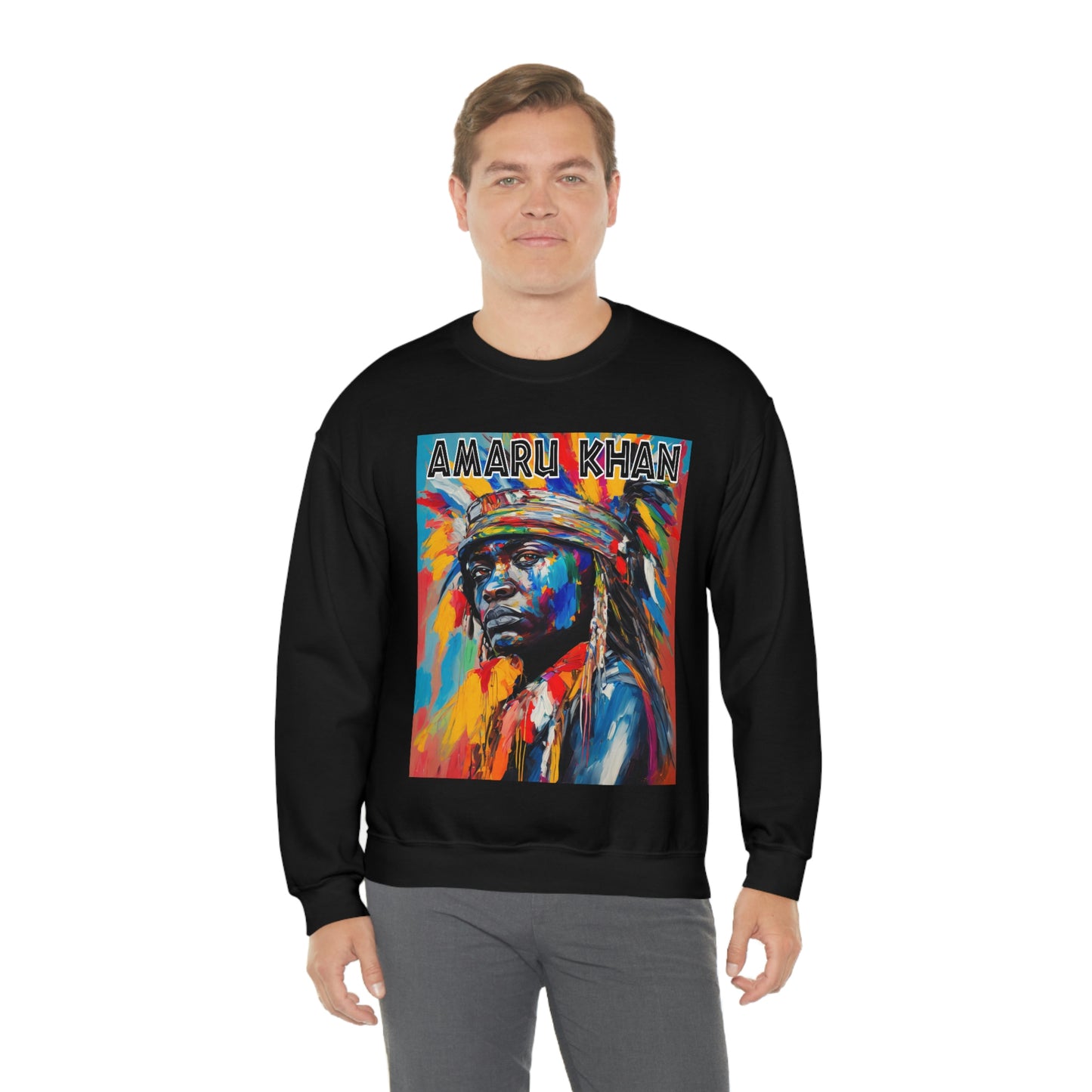 Amaru Khan Indigenous 1st Nation Niijii Heavy Blend Crewneck Sweatshirt