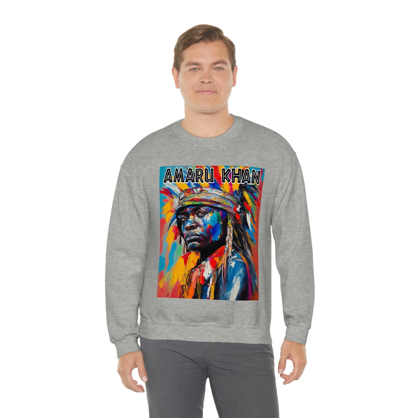 Amaru Khan Indigenous 1st Nation Niijii Heavy Blend Crewneck Sweatshirt