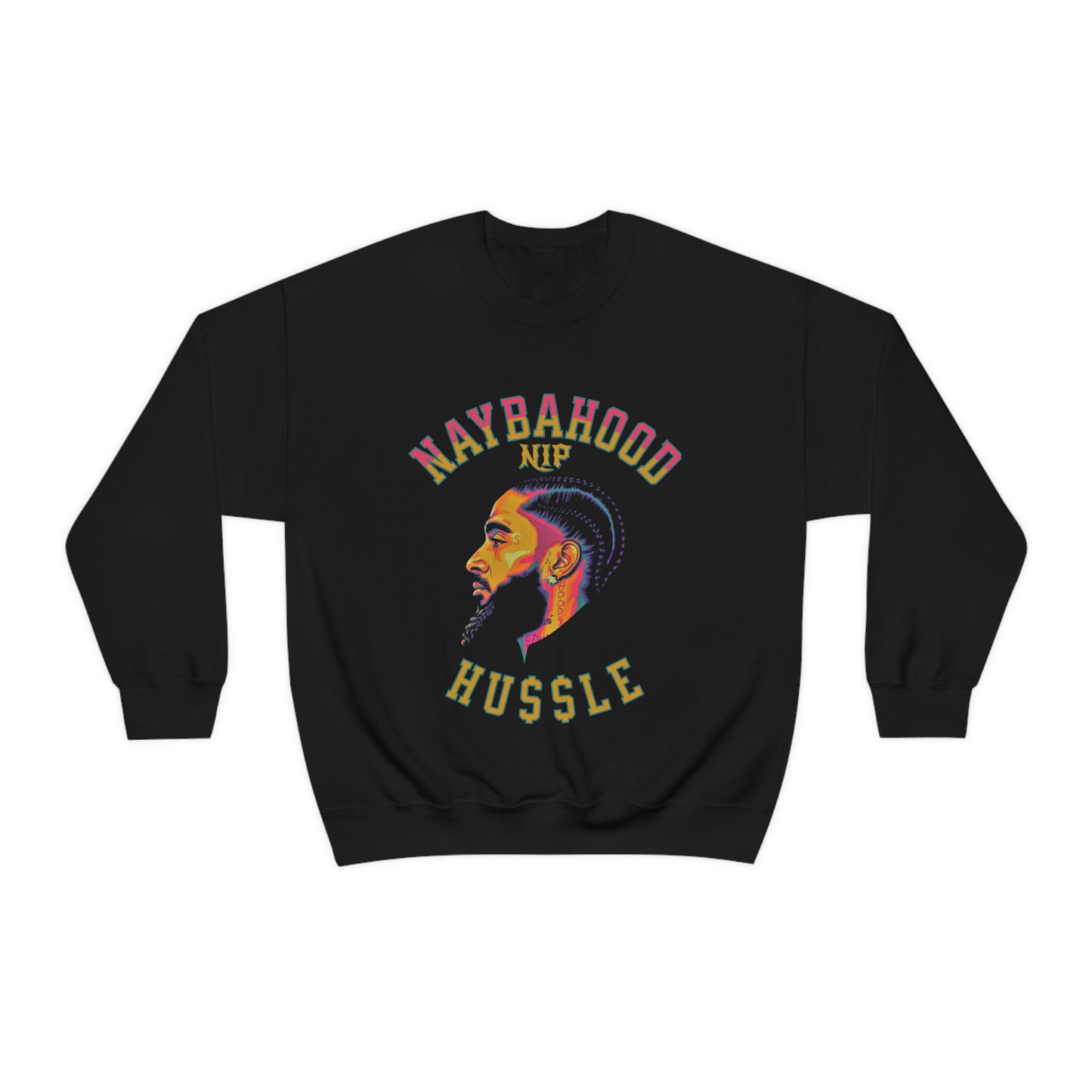 Naybahood Nip Hussle Nipsey Hussle Heavy Blend™ Crewneck Sweatshirt