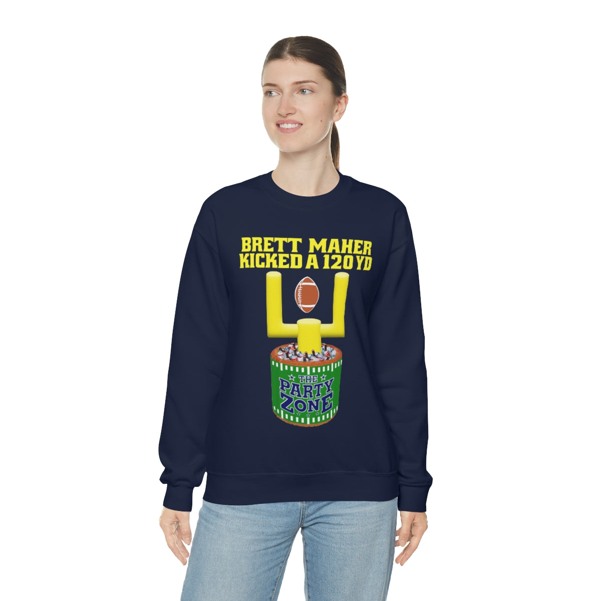 Brett Maher Kicked A 120Yard Field Goal  2 60 Yard Kicks Heavy Blend™ Crewneck Sweatshirt