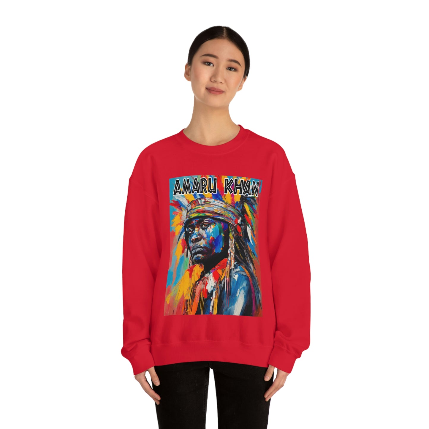 Amaru Khan Indigenous 1st Nation Niijii Heavy Blend Crewneck Sweatshirt