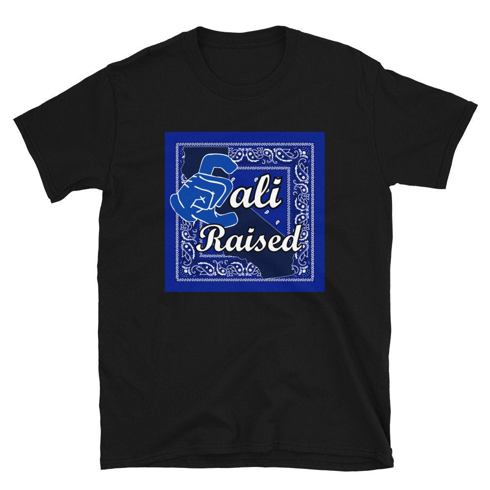 Cali Raised Blue Bandana Basic Short-Sleeve Unisex T-Shirt