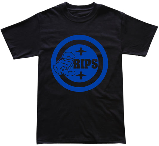 Crip Logo Hand Sign (Blue) T Shirt Handmade Custom New!!